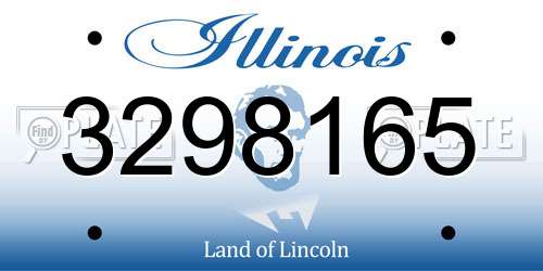 3298165 Illinois License Plate
