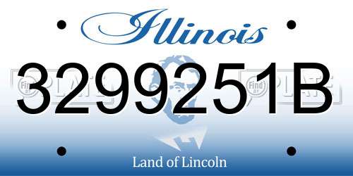 3299251B Illinois License Plate