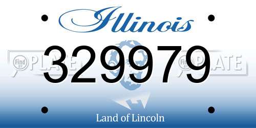 329979 Illinois License Plate