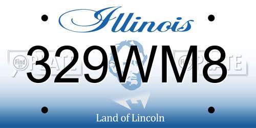 329WM8 Illinois License Plate