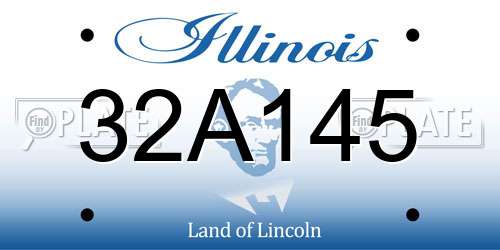 32A145 Illinois License Plate