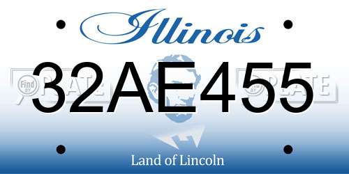 32AE455 Illinois License Plate