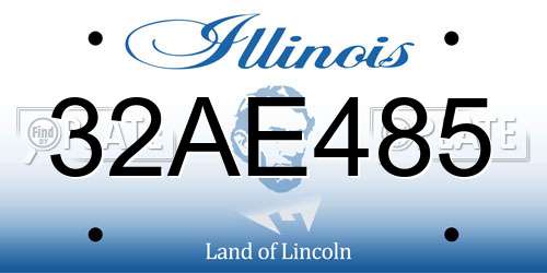 32AE485 Illinois License Plate