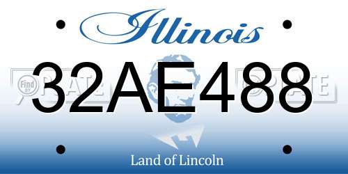 32AE488 Illinois License Plate