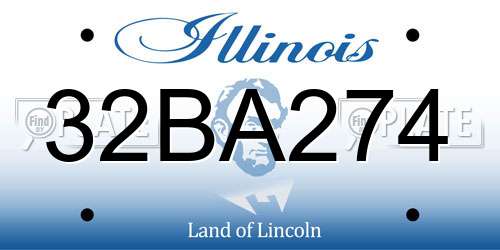 32BA274 Illinois License Plate