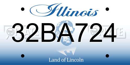 32BA724 Illinois License Plate