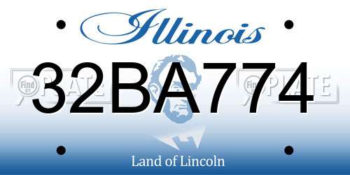32BA774 Illinois License Plate