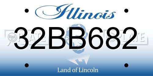 32BB682 Illinois License Plate