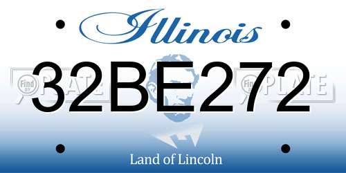 32BE272 Illinois License Plate