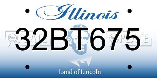 32BT675 Illinois License Plate