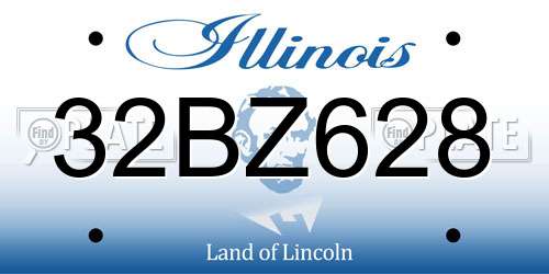 32BZ628 Illinois License Plate