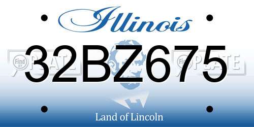 32BZ675 Illinois License Plate