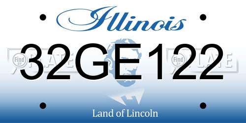 32GE122 Illinois License Plate