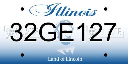 32GE127 Illinois License Plate