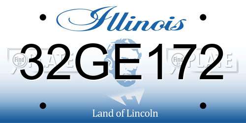 32GE172 Illinois License Plate