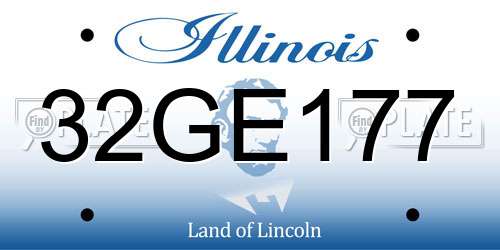 32GE177 Illinois License Plate