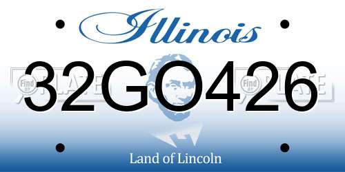 32GO426 Illinois License Plate