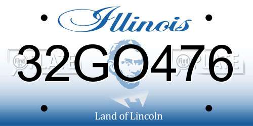 32GO476 Illinois License Plate