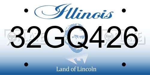 32GQ426 Illinois License Plate