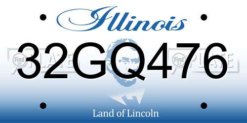 32GQ476 Illinois License Plate
