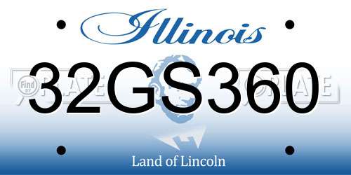 32GS360 Illinois License Plate