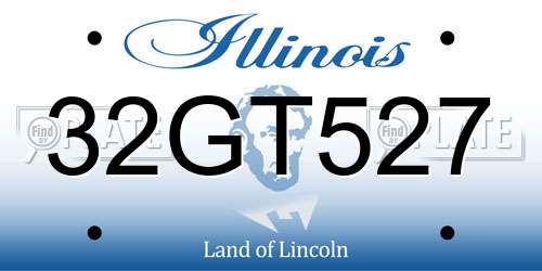 32GT527 Illinois License Plate