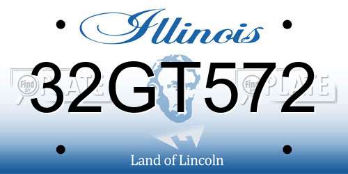 32GT572 Illinois License Plate