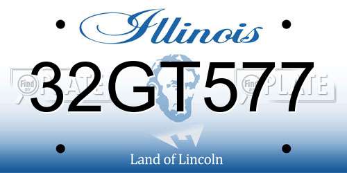 32GT577 Illinois License Plate