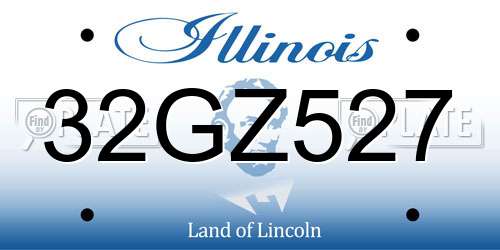 32GZ527 Illinois License Plate