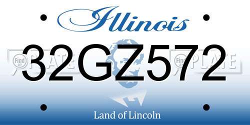 32GZ572 Illinois License Plate