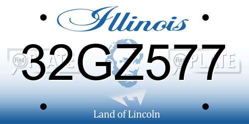 32GZ577 Illinois License Plate
