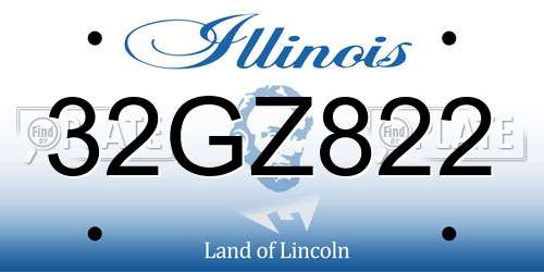 32GZ822 Illinois License Plate