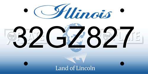32GZ827 Illinois License Plate