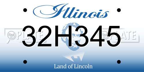 32H345 Illinois License Plate