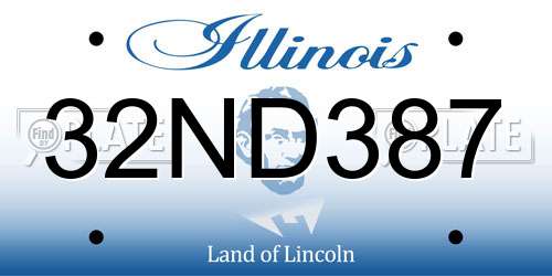 32ND387 Illinois License Plate