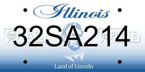 32SA214 Illinois License Plate