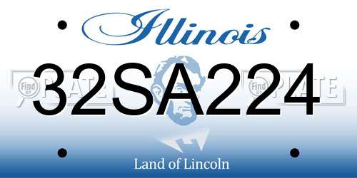 32SA224 Illinois License Plate