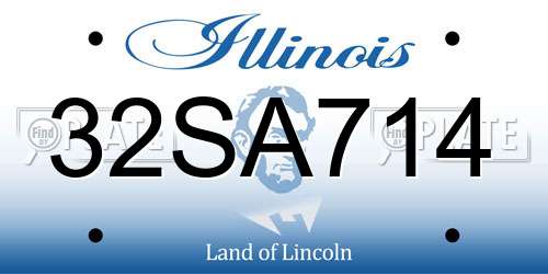 32SA714 Illinois License Plate