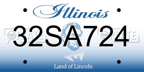 32SA724 Illinois License Plate