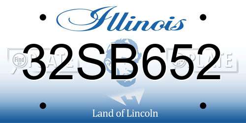32SB652 Illinois License Plate