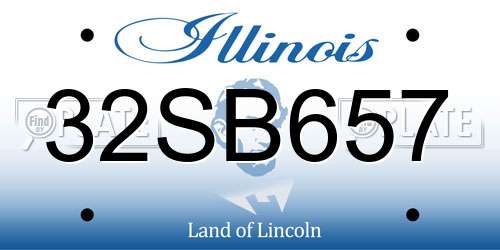 32SB657 Illinois License Plate