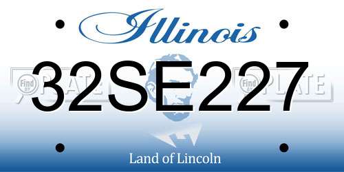 32SE227 Illinois License Plate