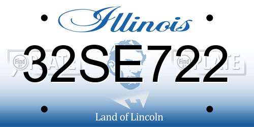 32SE722 Illinois License Plate