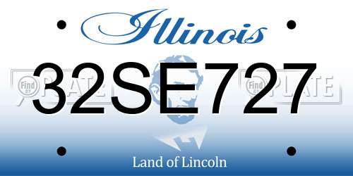 32SE727 Illinois License Plate