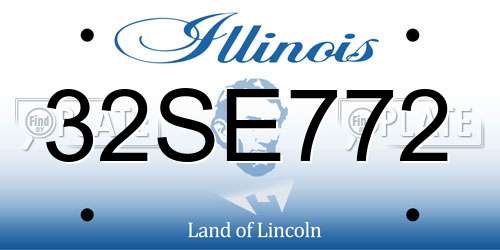 32SE772 Illinois License Plate