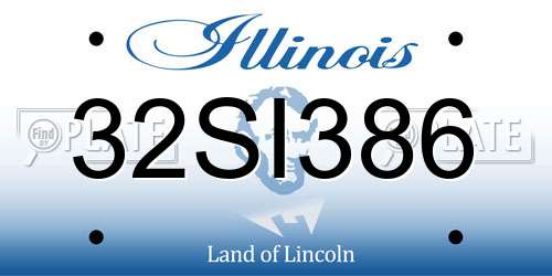 32SI386 Illinois License Plate