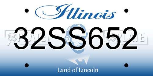 32SS652 Illinois License Plate