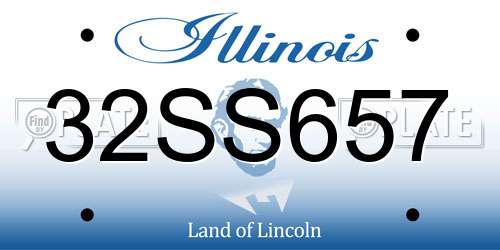 32SS657 Illinois License Plate