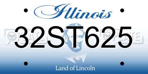 32ST625 Illinois License Plate