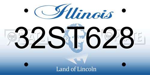 32ST628 Illinois License Plate